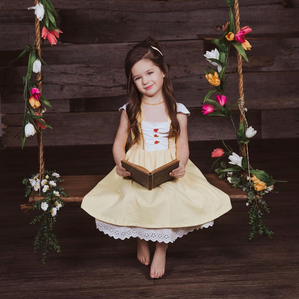 belle cotton dress Sleeper Belle Cotton Dress with Rose Detail