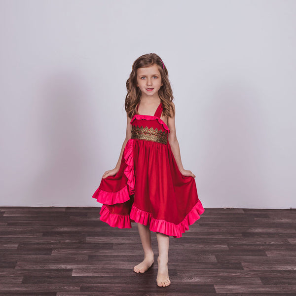 Elena Inspired Cotton Twirl Princess Dress – Foxtail Lilies