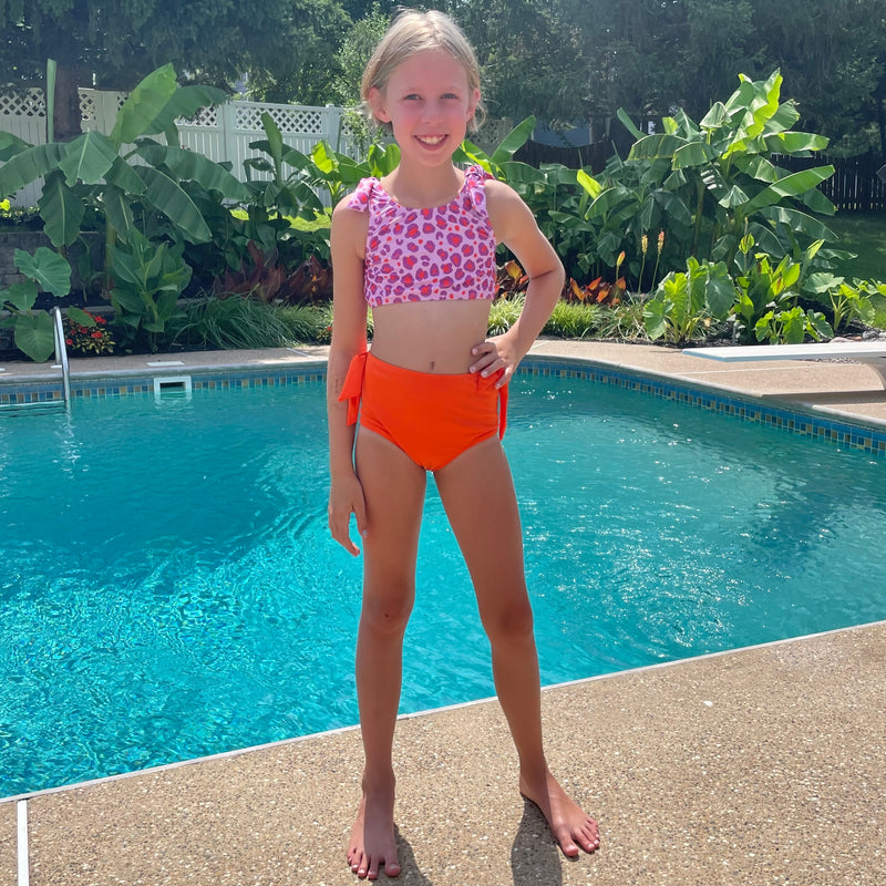 Neon Speckled Leopard 2-Piece Swimsuit