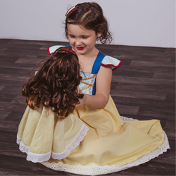 Snow White Inspired Doll Size Dress