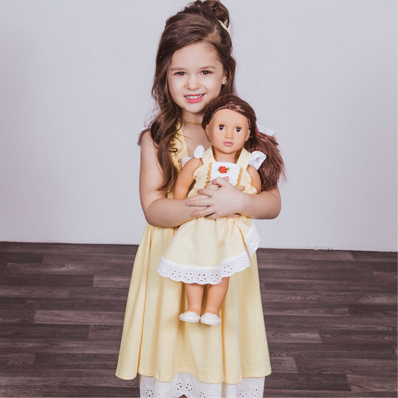 Belle Inspired Doll Size Dress
