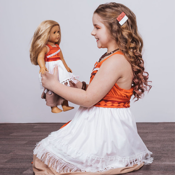 Moana Inspired Doll Size Dress