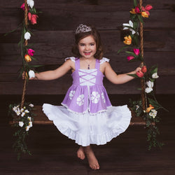 Sofia The First Inspired Cotton Twirl Dress – Foxtail Lilies Sofia The First Inspired Cotton Twirl Dress – Foxtail Lilies