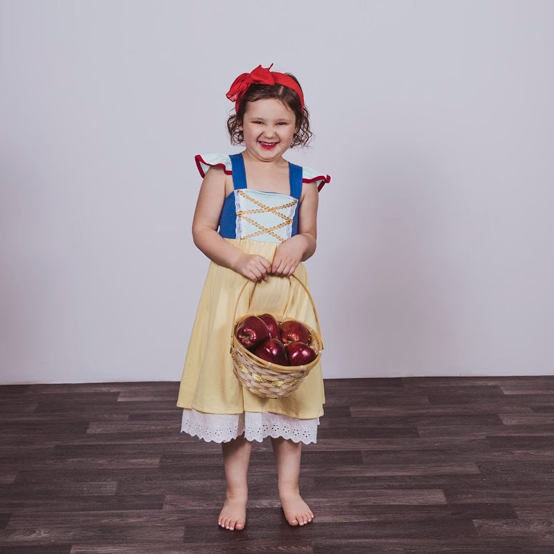 Snow White Inspired Cotton Twirl Dress Foxtail Lilies Snow White Inspired Cotton Twirl Dress Foxtail Lilies