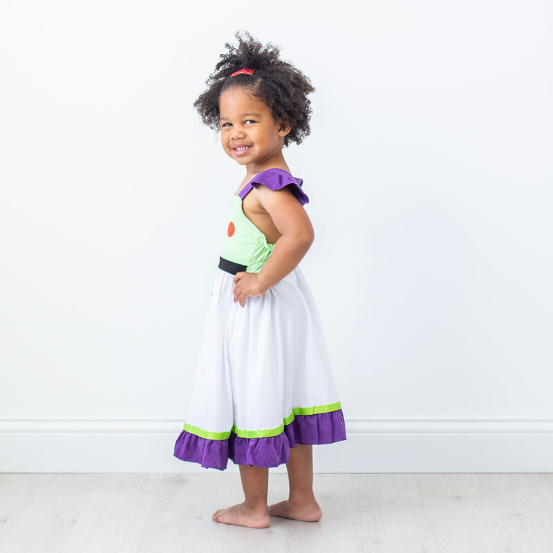 Buzz Lightyear Inspired Cotton Twirl Dress