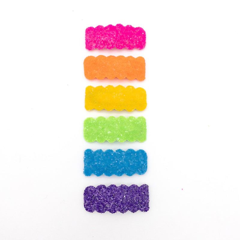 Neon Rainbow 6-Piece Snap Clip Set