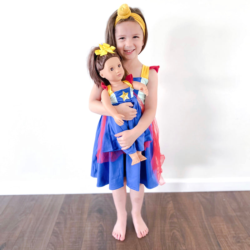 Wonder Woman Inspired Doll Sized Dress