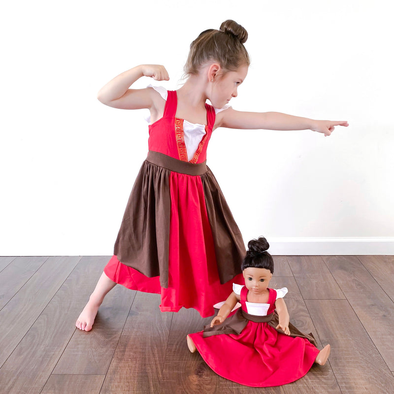 Mulan Inspired Cotton Twirl Dress