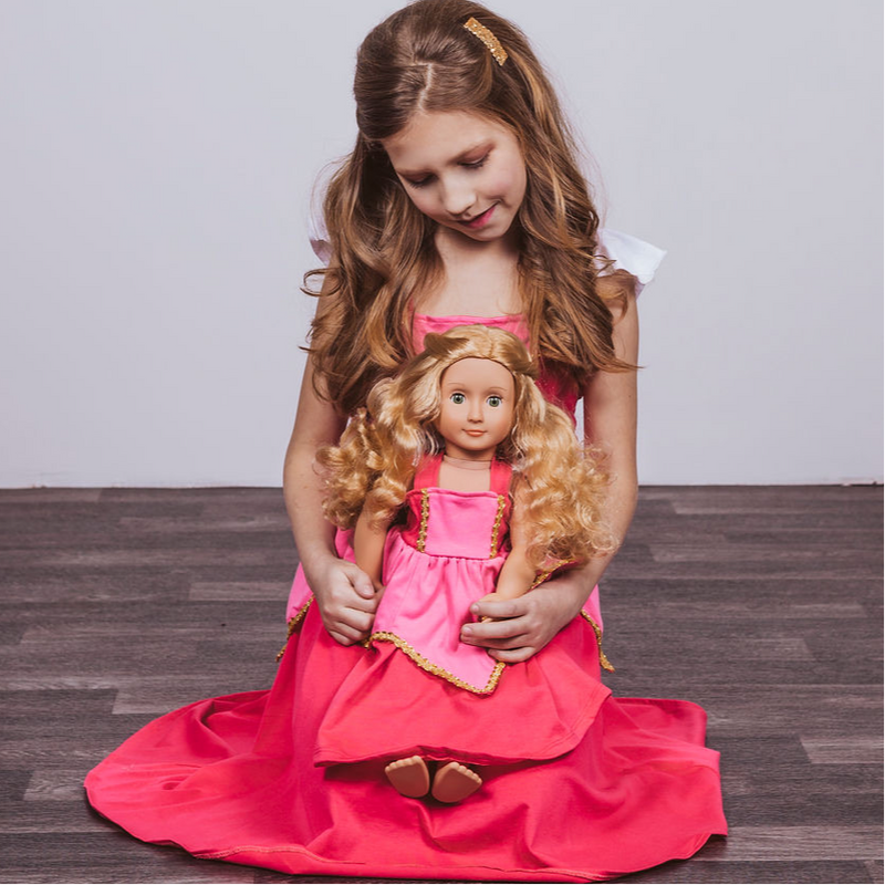 Aurora Inspired Doll Size Dress
