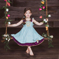 Jasmine Inspired Cotton Twirl Dress
