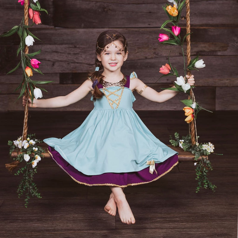 Jasmine Inspired Cotton Twirl Dress