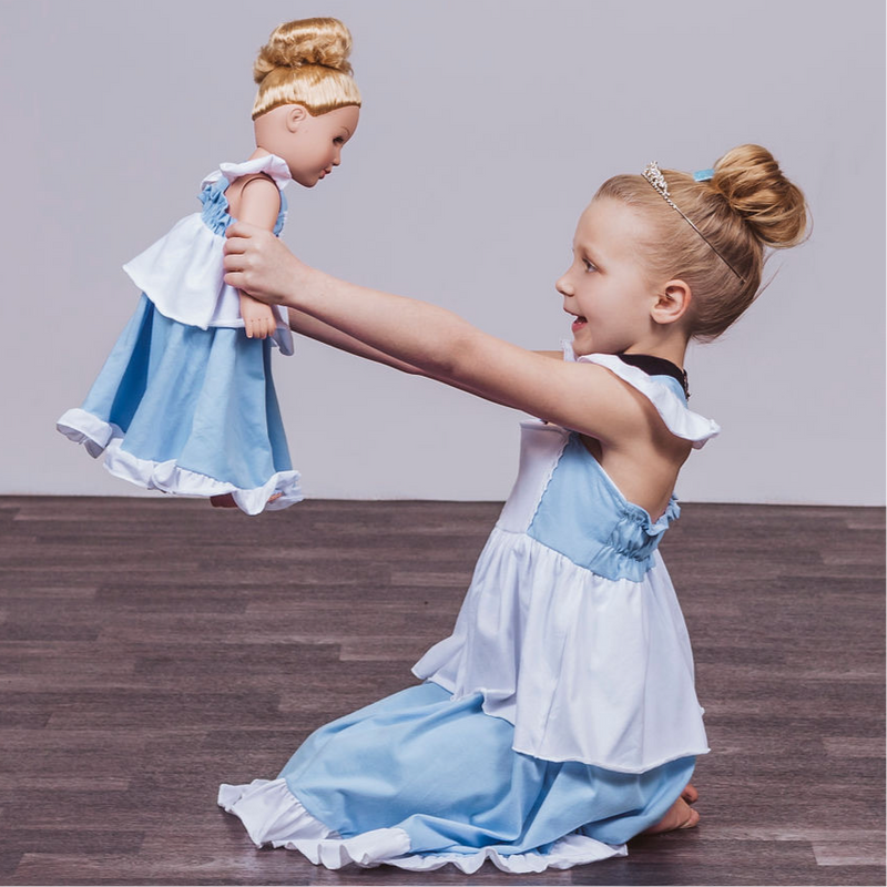 Cinderella Inspired Doll Size Dress