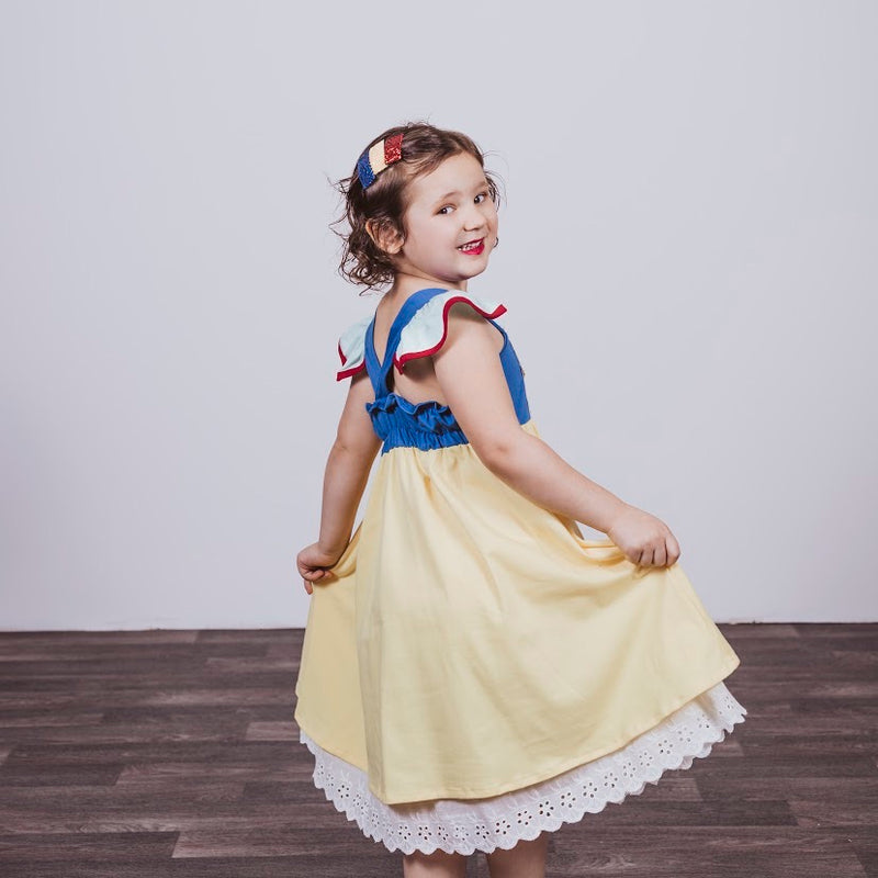 Snow White Inspired Cotton Twirl Dress
