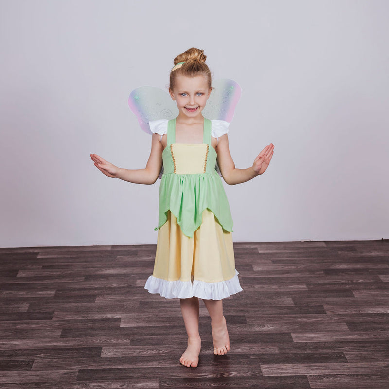 Tiana/Tinkerbell Inspired Cotton Twirl Dress