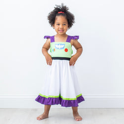 Buzz Lightyear Inspired Cotton Twirl Dress