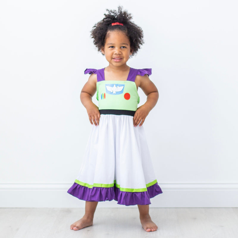 Buzz Lightyear Inspired Cotton Twirl Dress