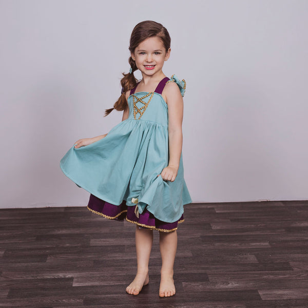 Jasmine Inspired Cotton Twirl Dress