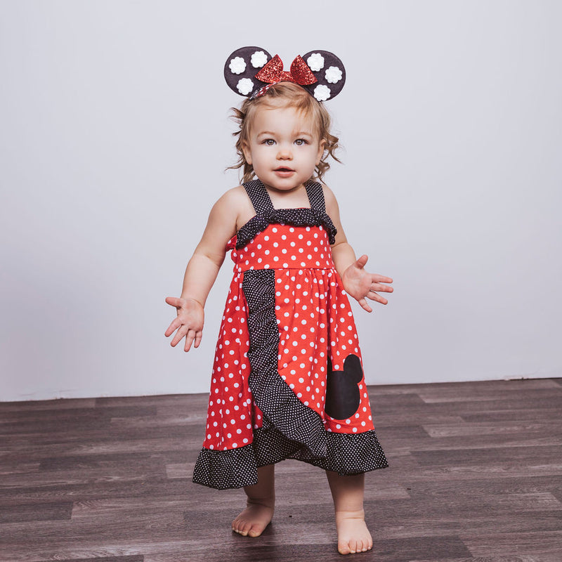 minnie mouse cotton dress DISNEY Jumping Beans Minnie Mouse Dress 18M Pink Printed Everyday Casual