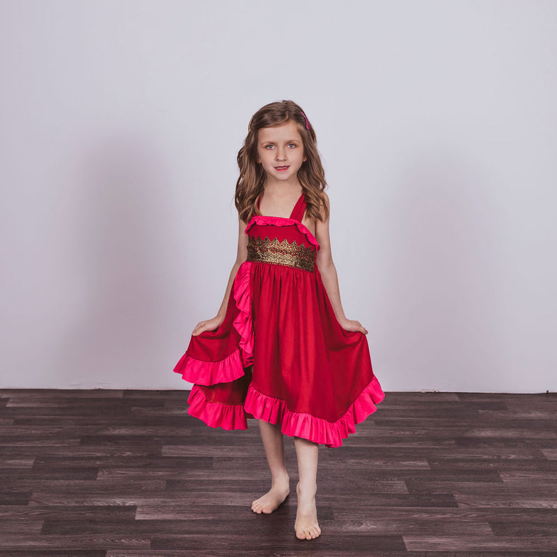Elena Inspired Cotton Twirl Princess Dress