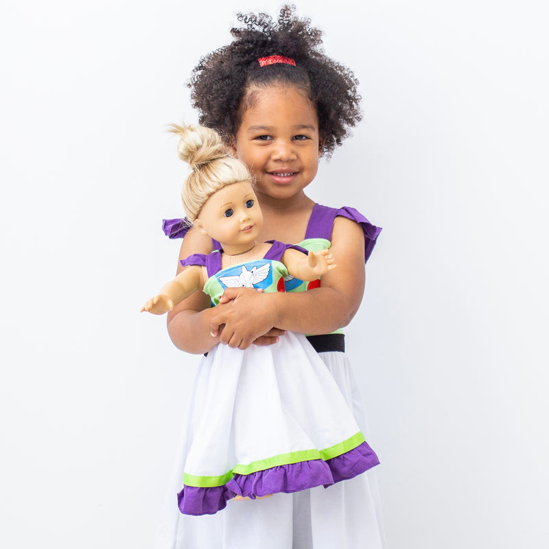 Buzz Lightyear Inspired Cotton Twirl Dress